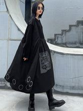 Women Round Neck Solid Color Long Sleeve Dress